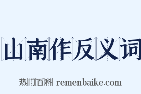 山南作反义词是什么意思的图片